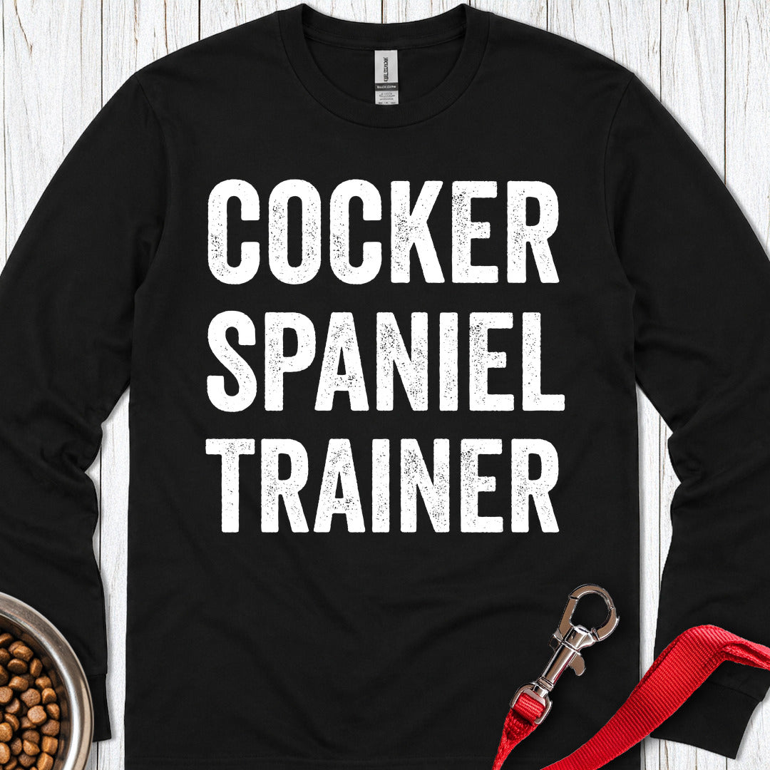 Cocker Spaniel Trainer Long Sleeve — Black