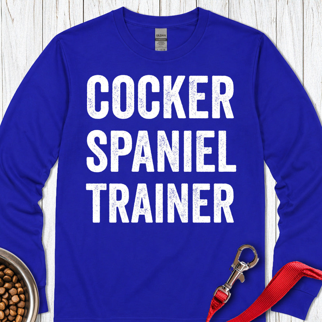 Cocker Spaniel Trainer Long Sleeve — Royal
