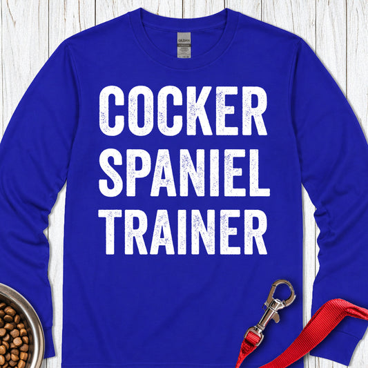 Cocker Spaniel Trainer Long Sleeve — Royal