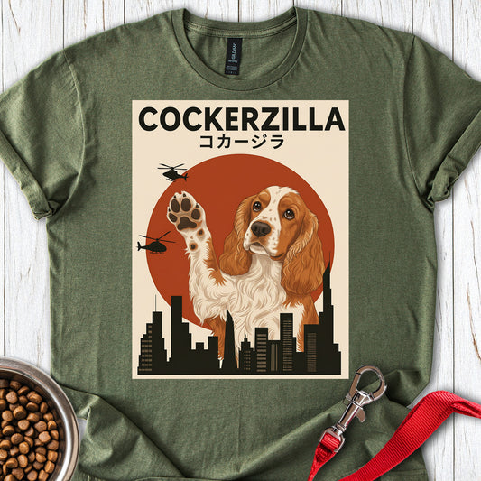 Cockerzilla Cocker Spaniel Military Green