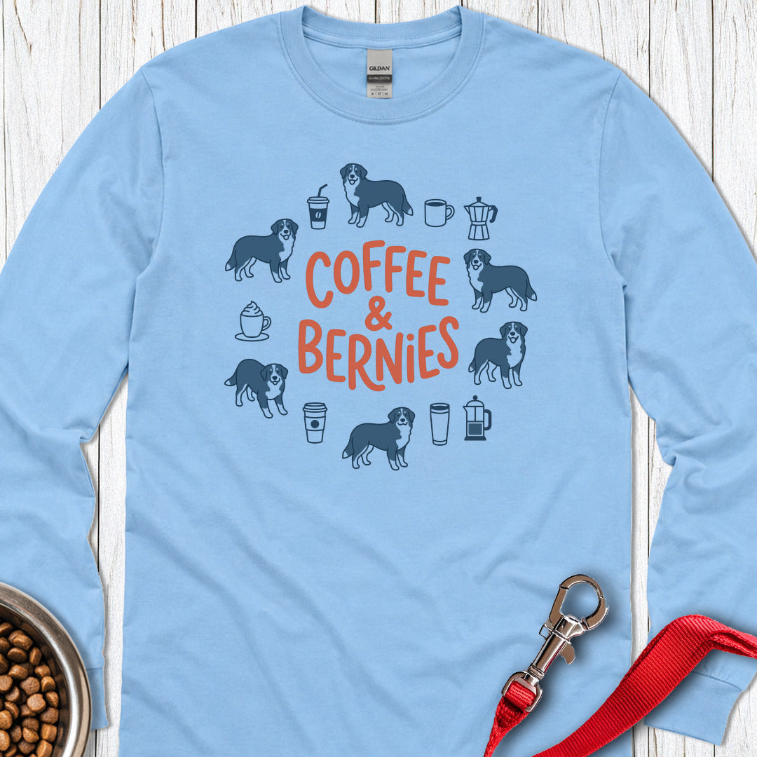 Coffee & Bernies Long Sleeve — Carolina Blue