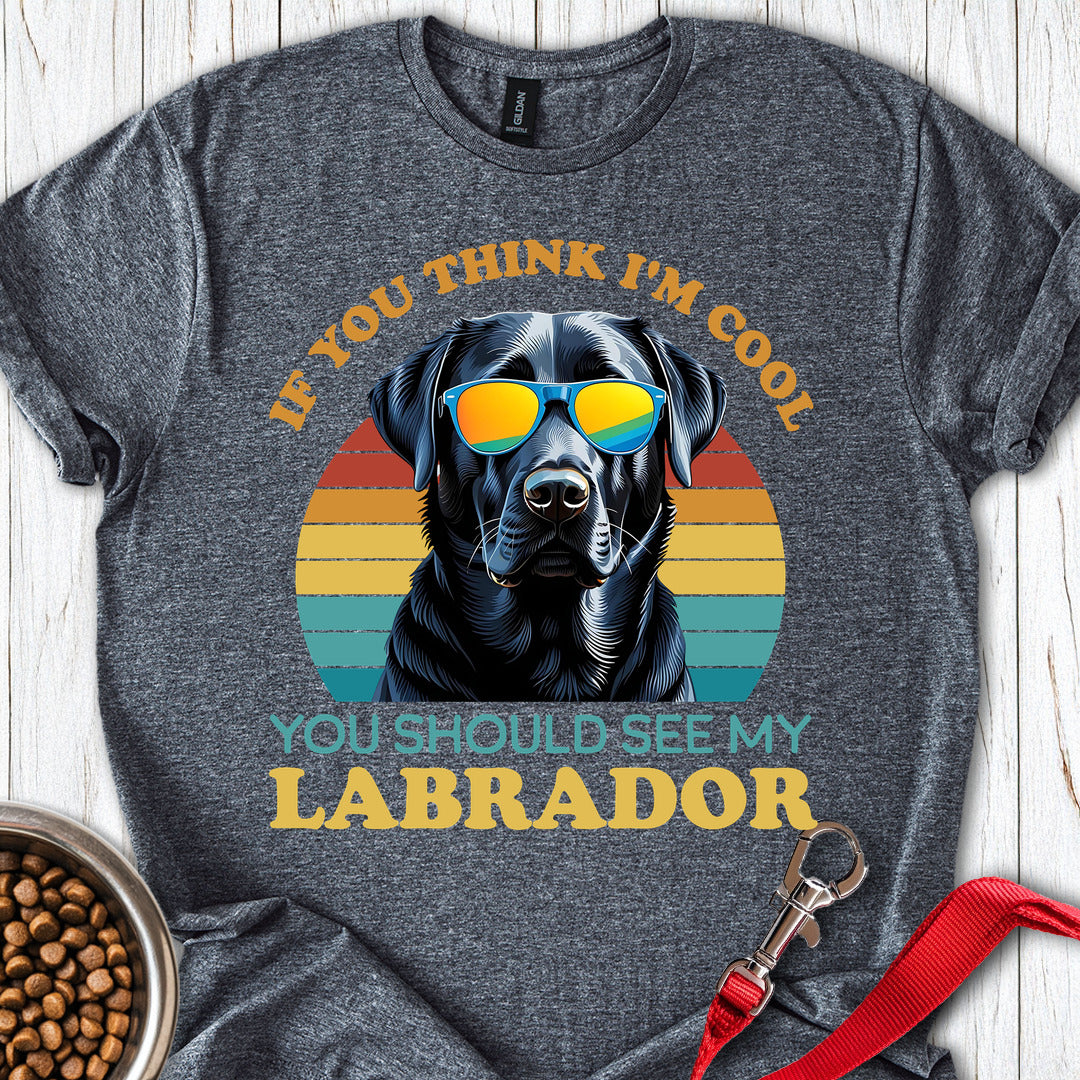 Cool Black Labrador Dark Heather