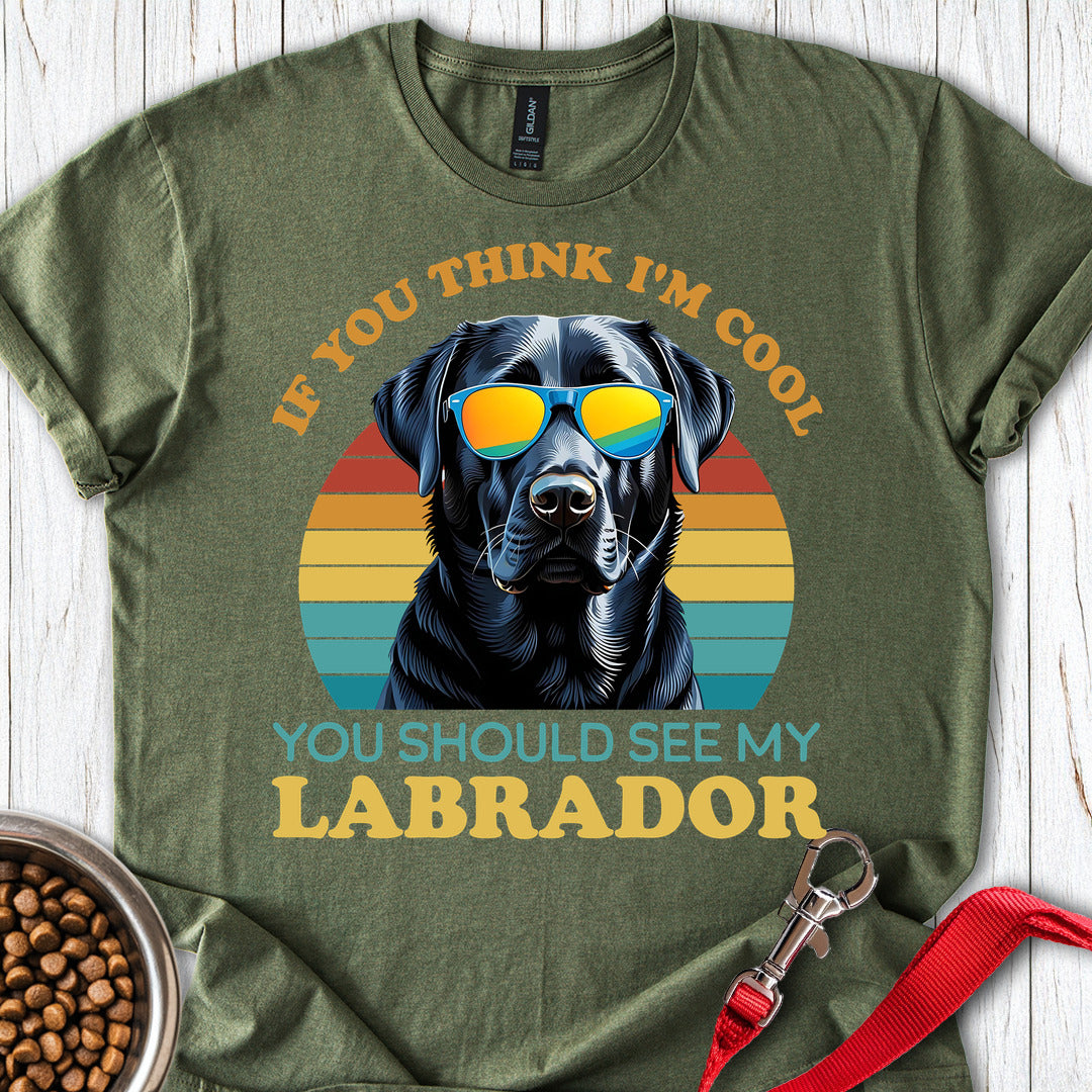 Cool Black Labrador Military Green