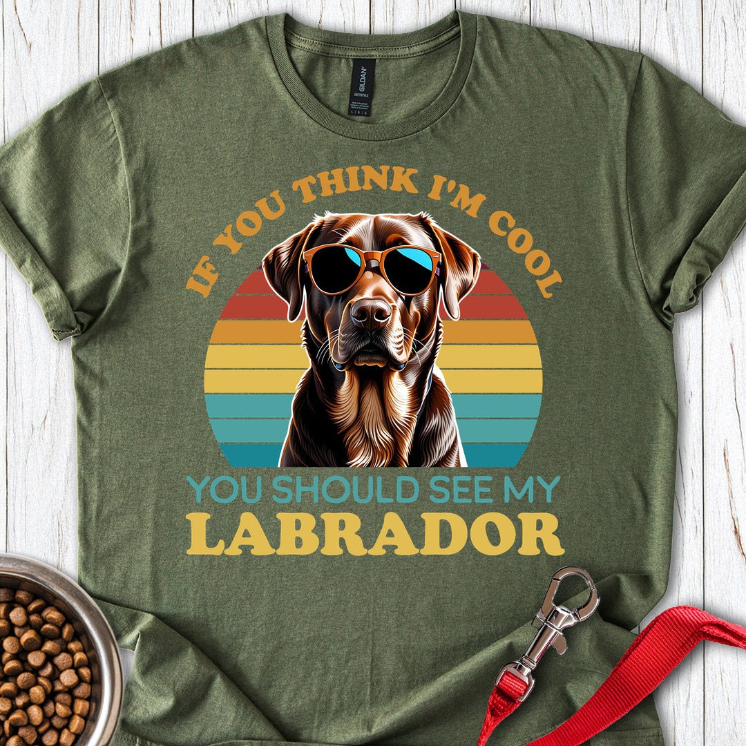 Cool Brown Labrador Military Green