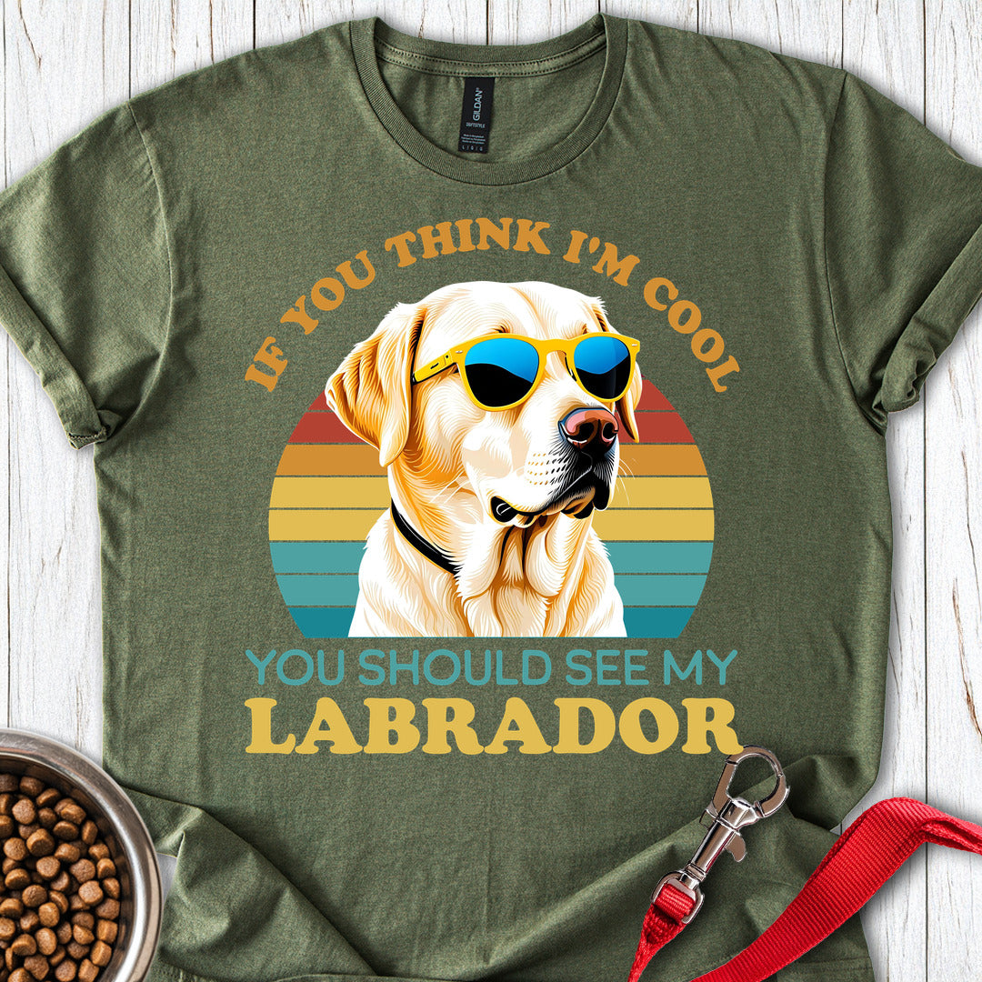 Cool Yellow Labrador Military Green