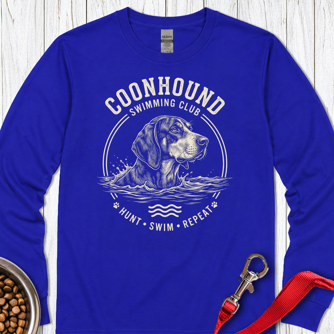Coonhound Swimming Club Long Sleeve — Royal