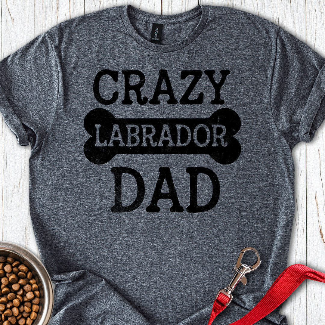 Crazy Labrador Dad Dark Heather