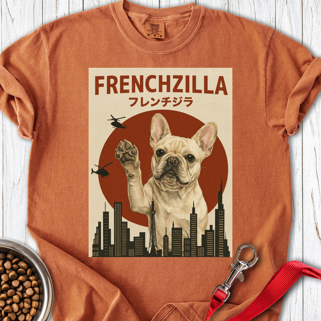 Cream Frenchzilla French Bulldog Premium Tee — Yam
