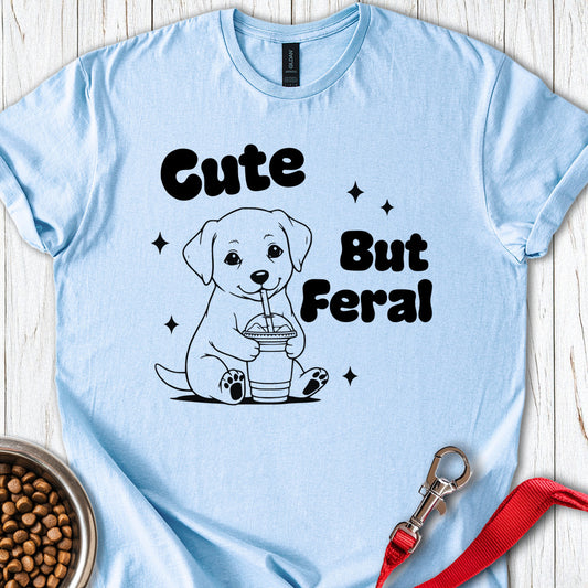 Cute But Feral Labrador Light Blue