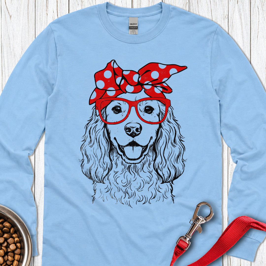 Cute Cocker Spaniel Long Sleeve — Carolina Blue