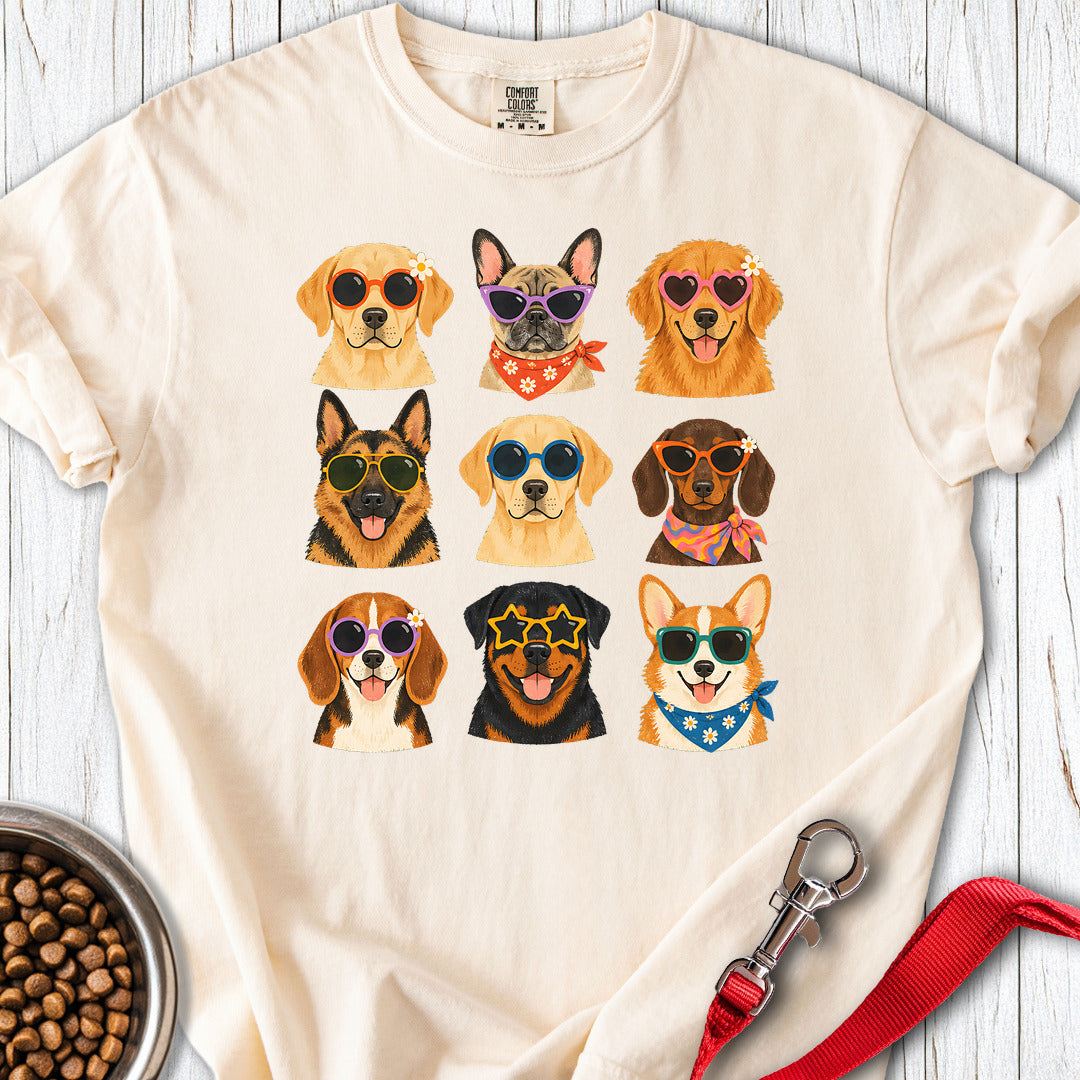 Cute Dog Portraits Premium Tee Ivory