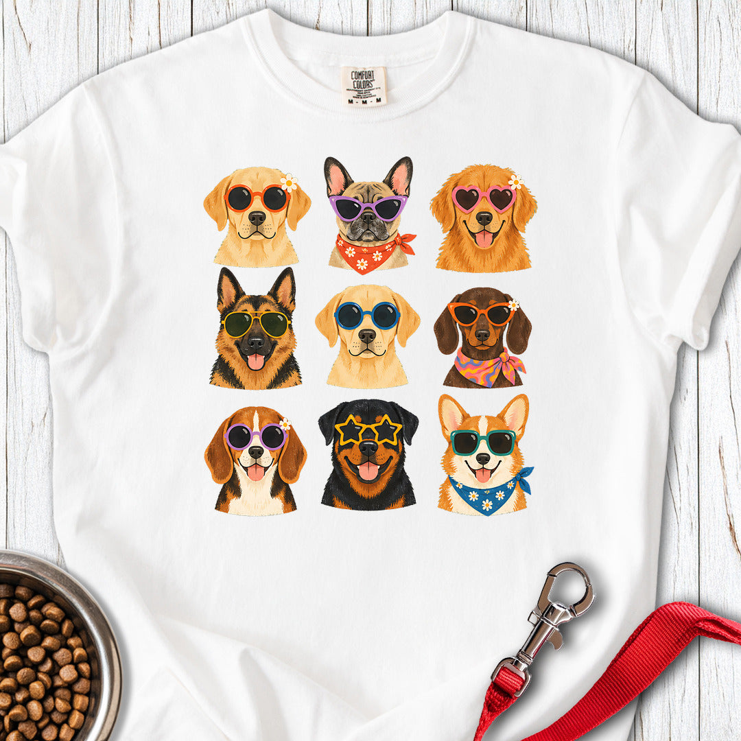 Cute Dog Portraits Premium Tee White