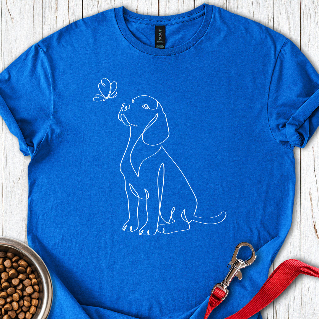 Cute Labrador Line Art Royal