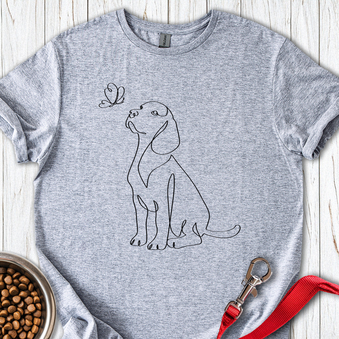 Cute Labrador Line Art Sport Grey