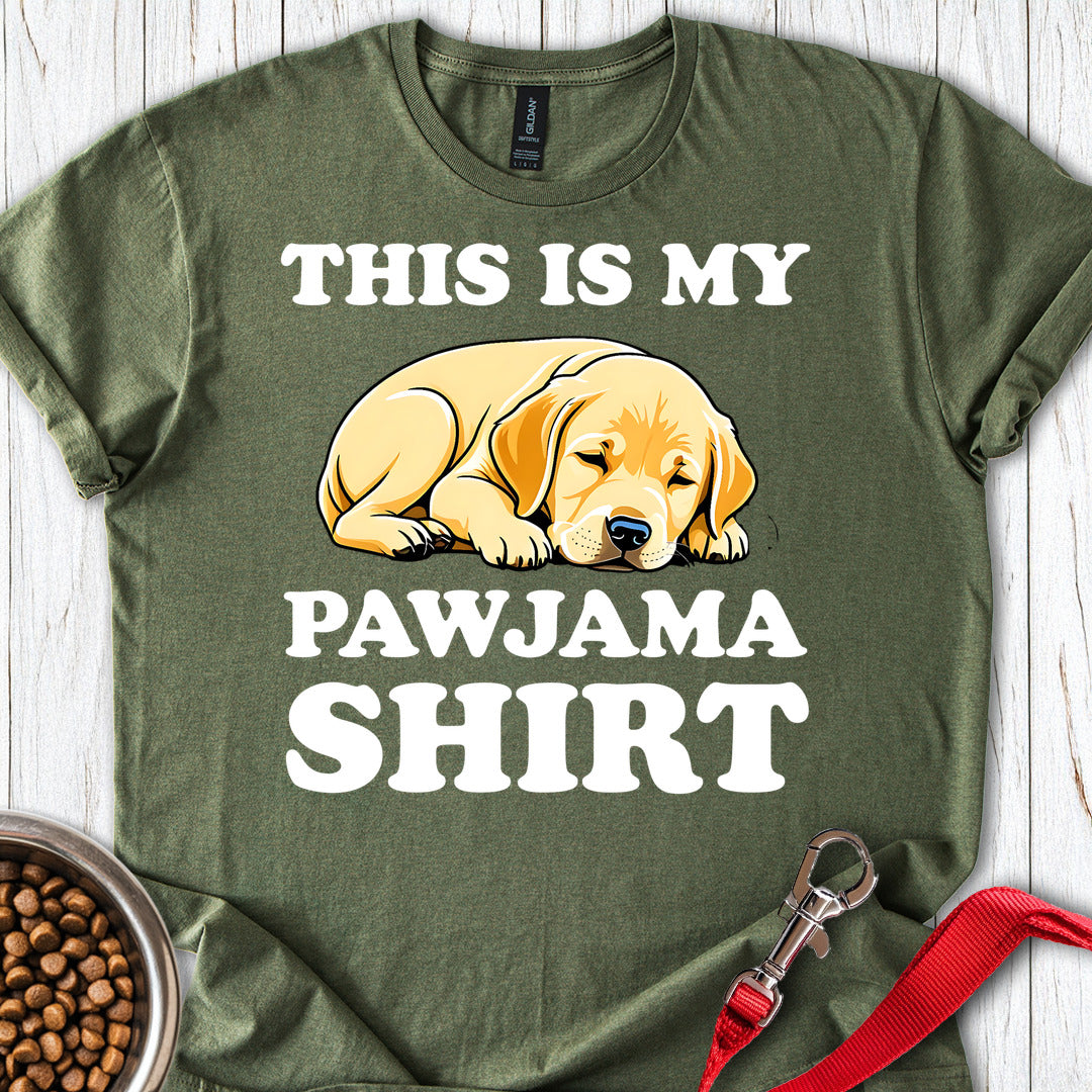 Cute Pajama Yellow Labrador Military Green