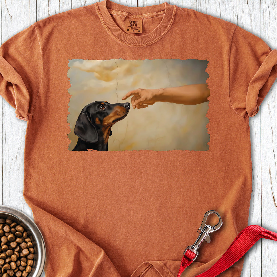 Dachshund Creation Black and Tan Premium Tee — Yam
