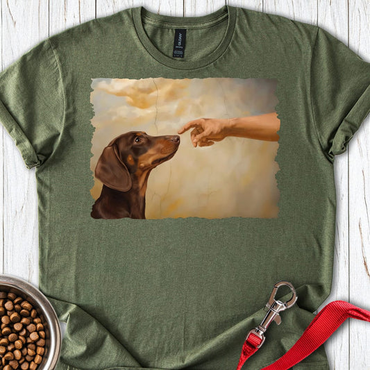 Dachshund Creation Chocolate and Tan Military Green