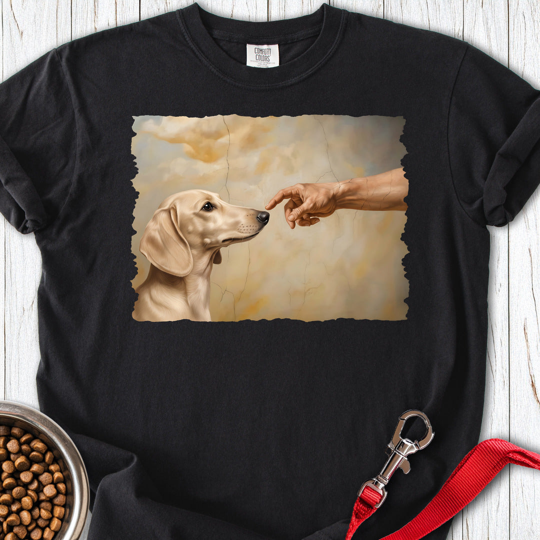 Dachshund Creation Cream Premium Tee — Black