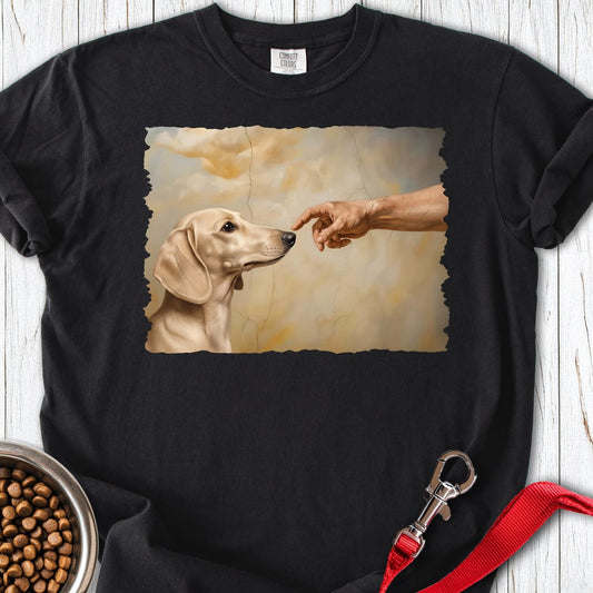 Dachshund Creation Cream Premium Tee Black