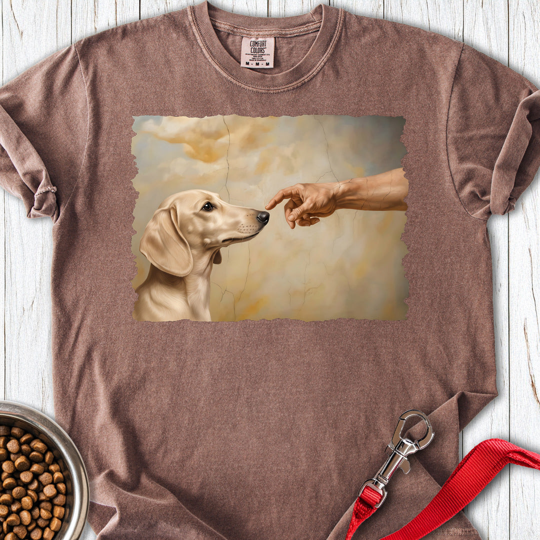 Dachshund Creation Cream Premium Tee — Espresso