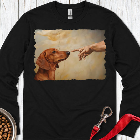 Dachshund Creation Red Long Sleeve Black