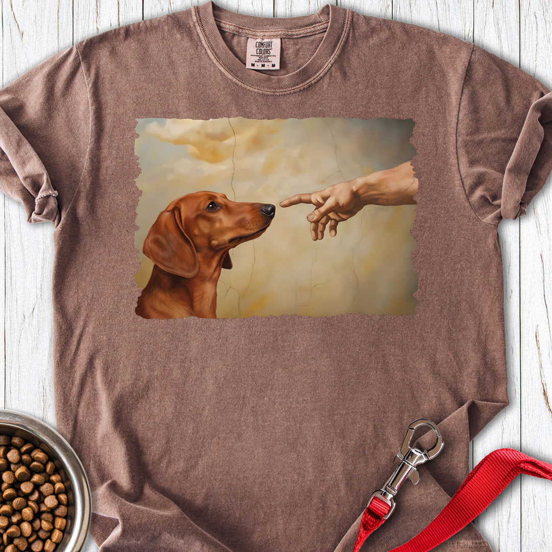 Dachshund Creation Red Premium Tee — Espresso