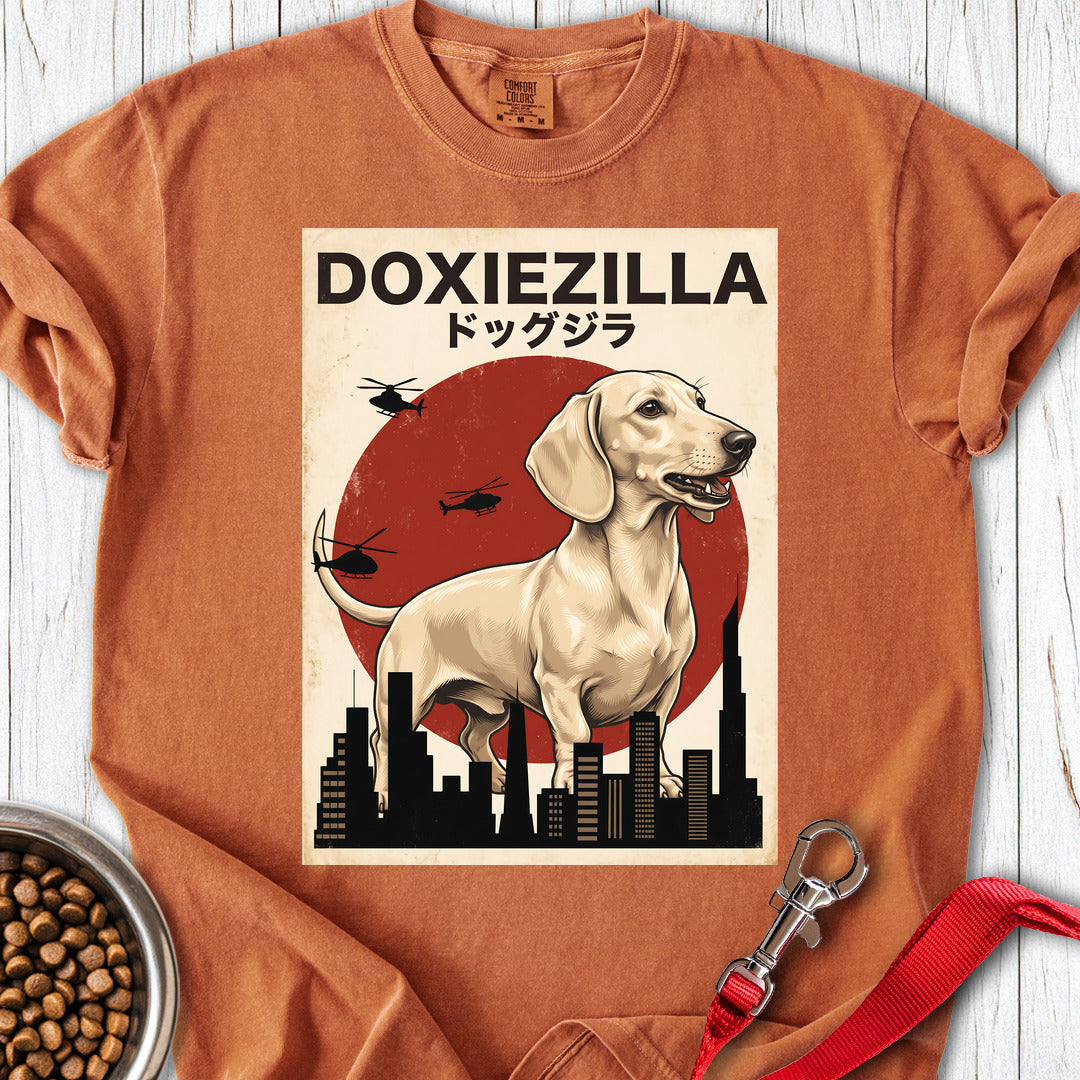 Dachshund Doxiezilla Cream Premium Tee — Yam