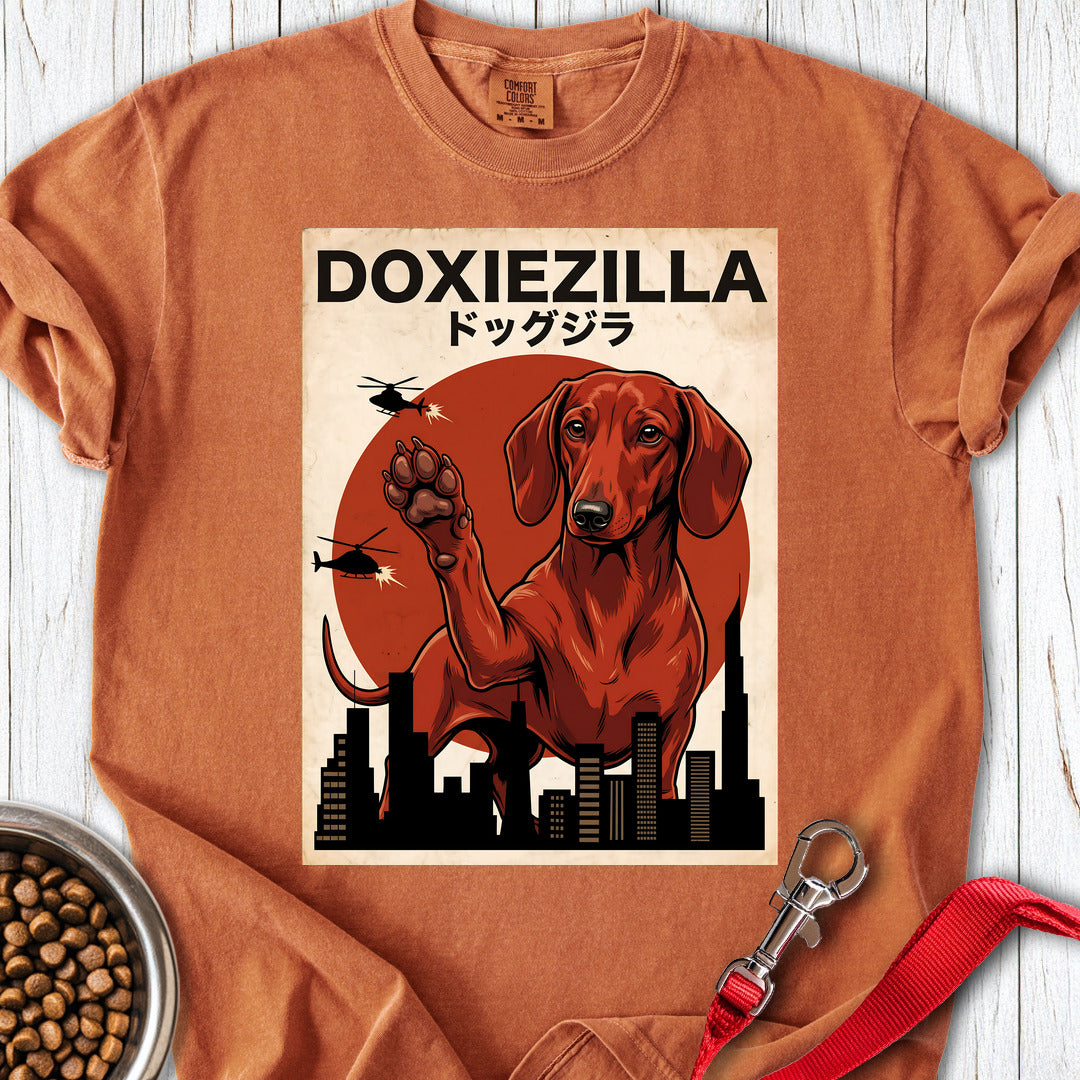 Dachshund Doxiezilla Red Premium Tee — Yam