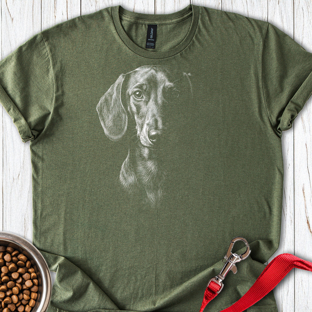 Dachshund Engraved — Military Green