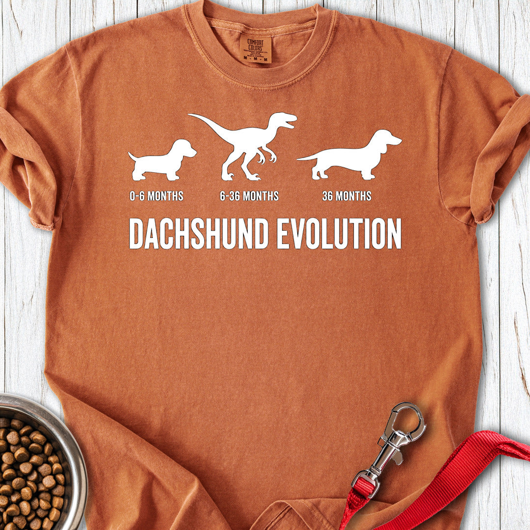 Dachshund Evolution Premium Tee — Yam