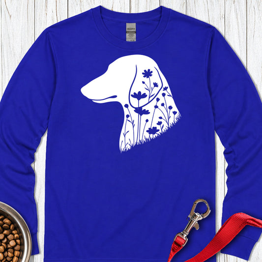 Dachshund Flowers Long Sleeve Royal