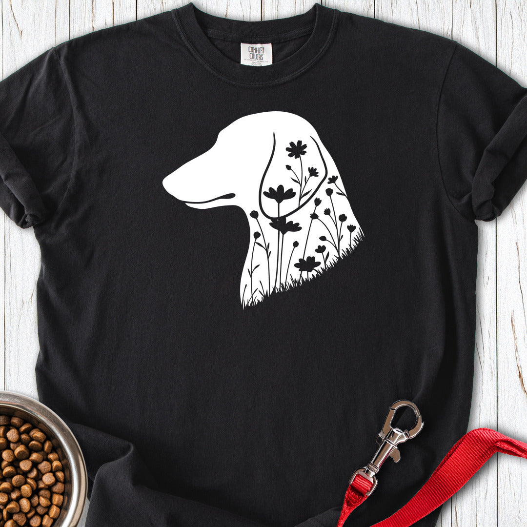 Dachshund Flowers Premium Tee — Black