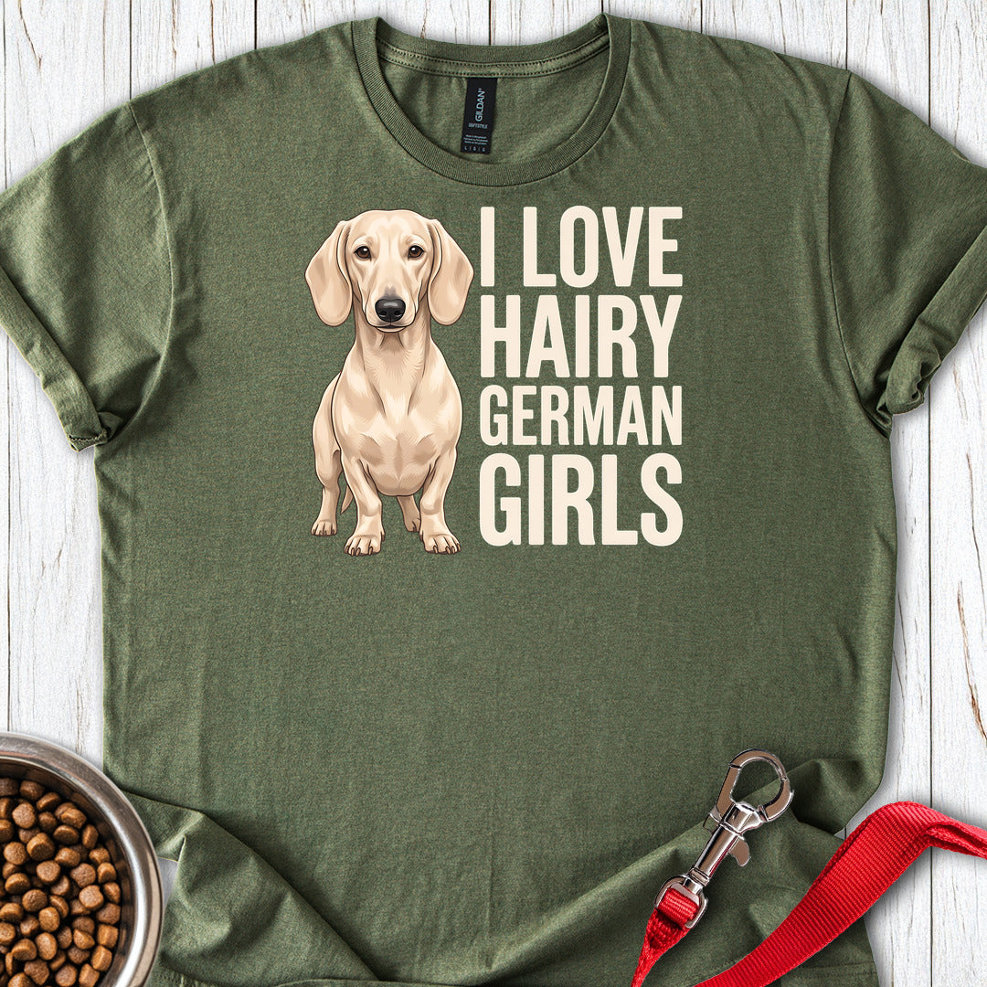 Dachshund Hairy German Girls Cream — Military Green