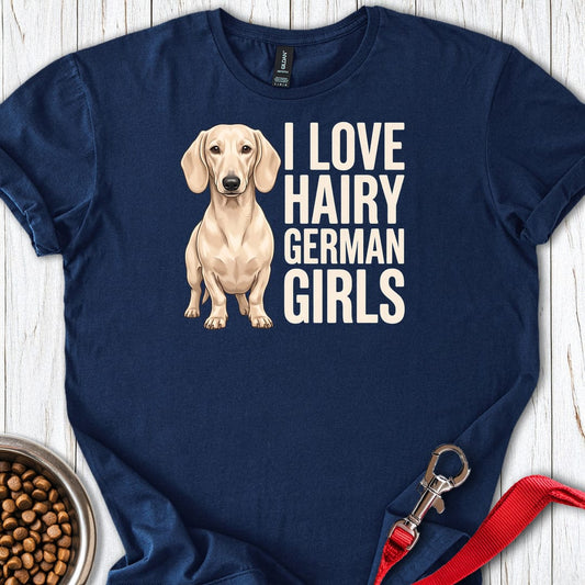 Dachshund Hairy German Girls Cream Navy