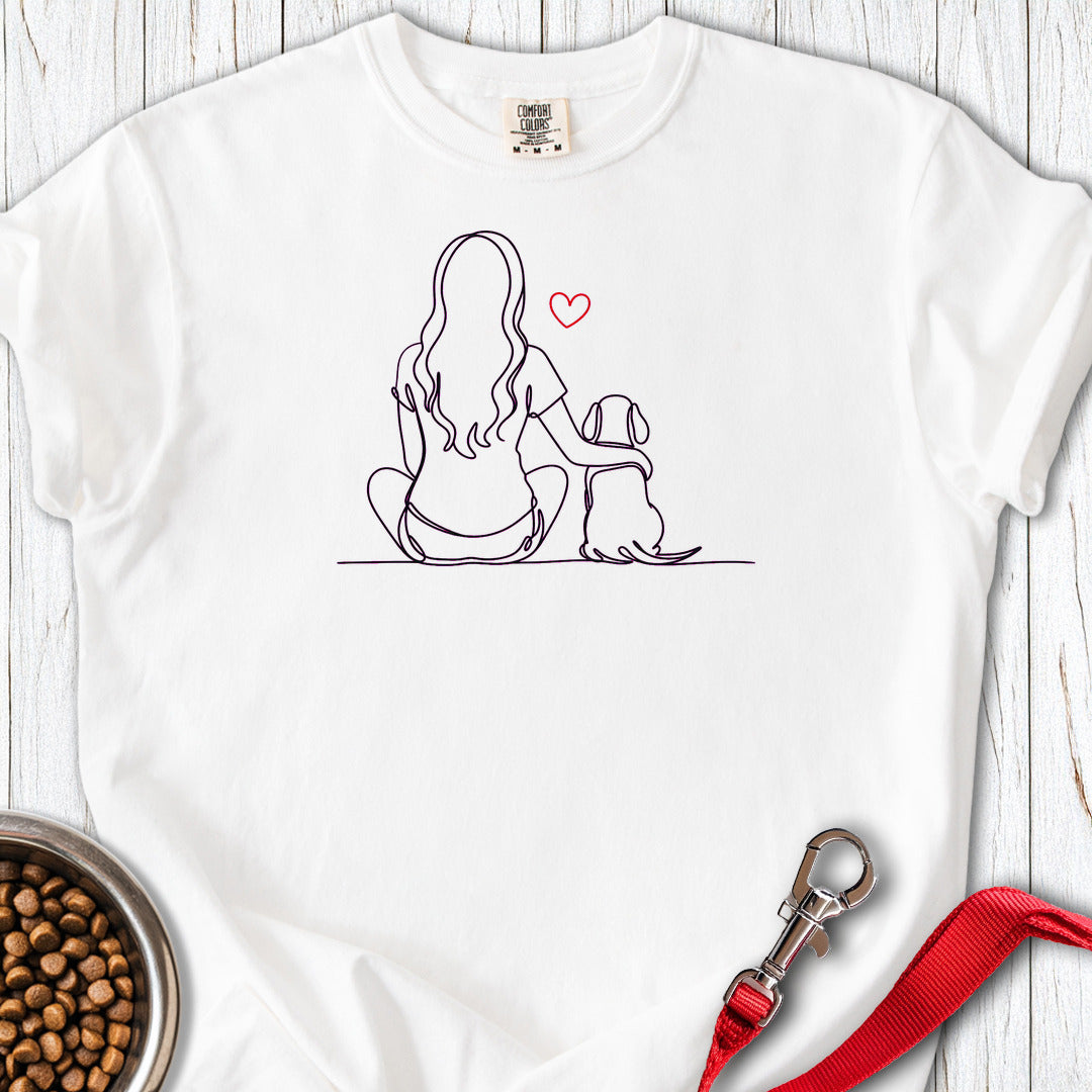 Dachshund Hug Premium Tee — White