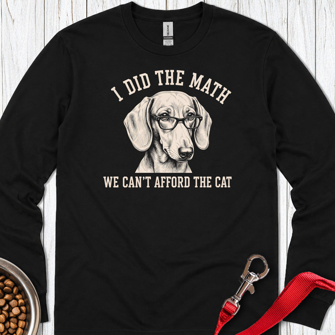Dachshund I Did The Math Long Sleeve Black