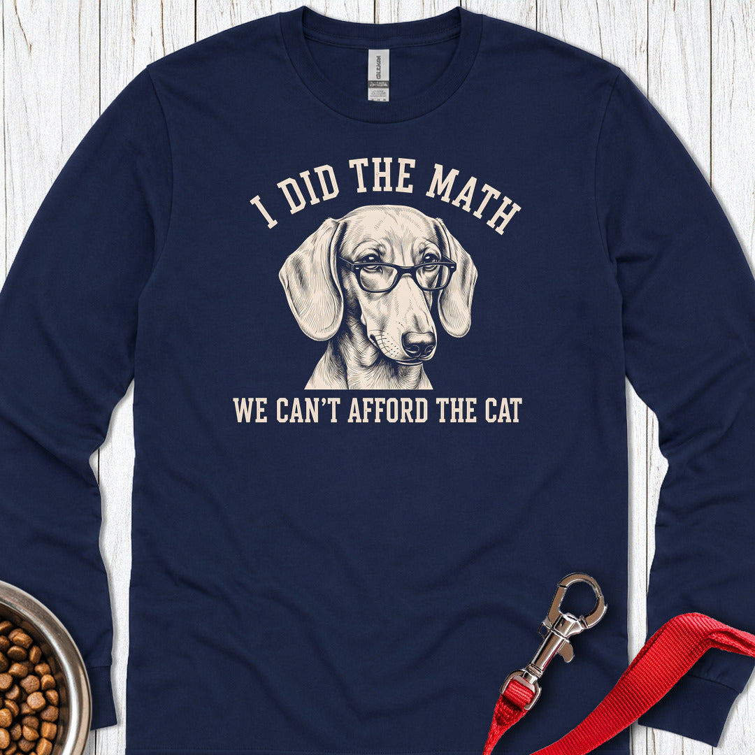 Dachshund I Did The Math Long Sleeve Navy