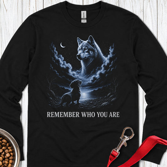 Dachshund Origin Story Long Sleeve Black