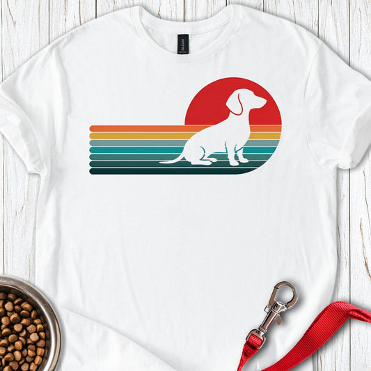 Dachshund Retro Sunset White