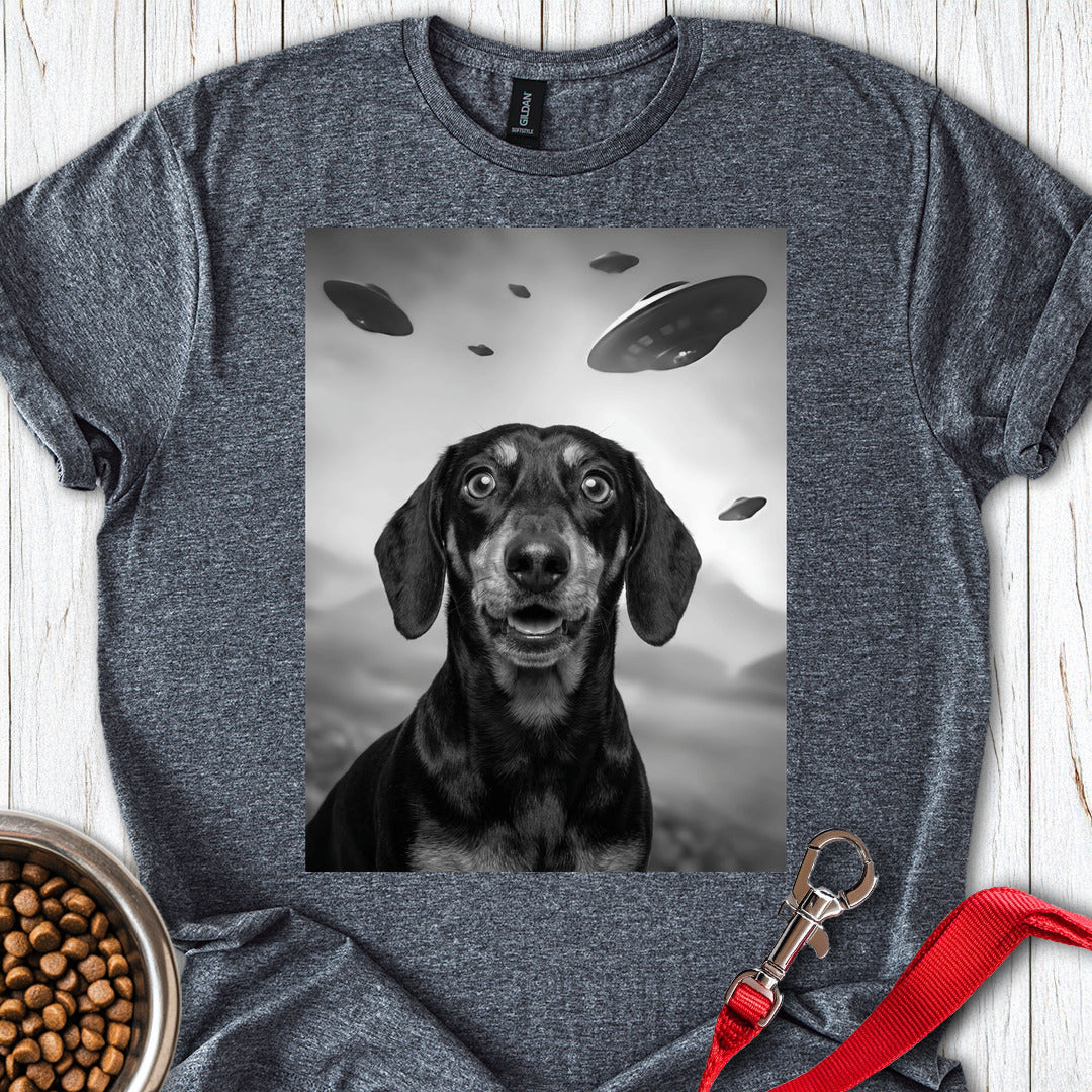 Dachshund UFO Dark Heather