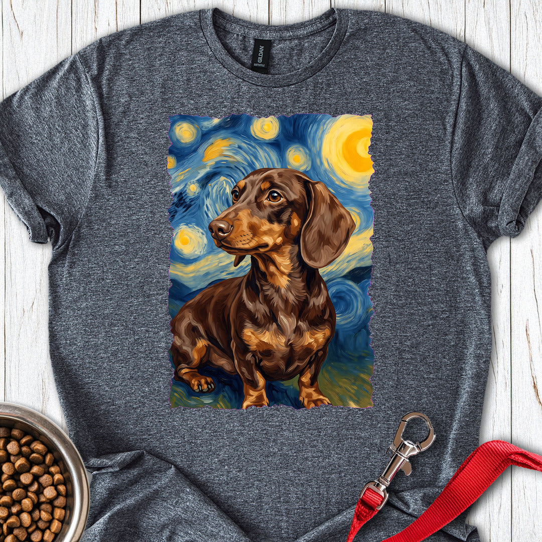 Dachshund Van Gogh Chocolate — Dark Heather
