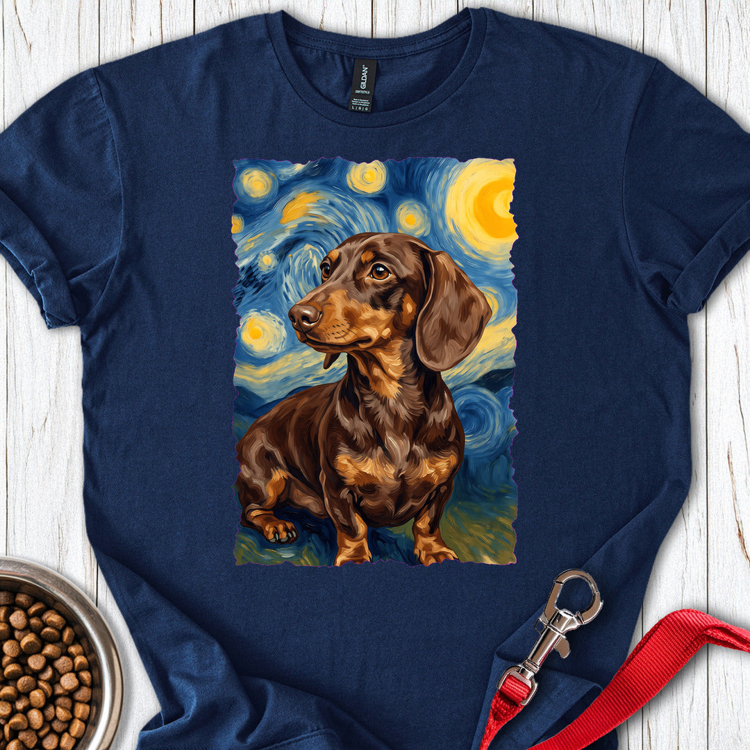 Dachshund Van Gogh Chocolate — Navy