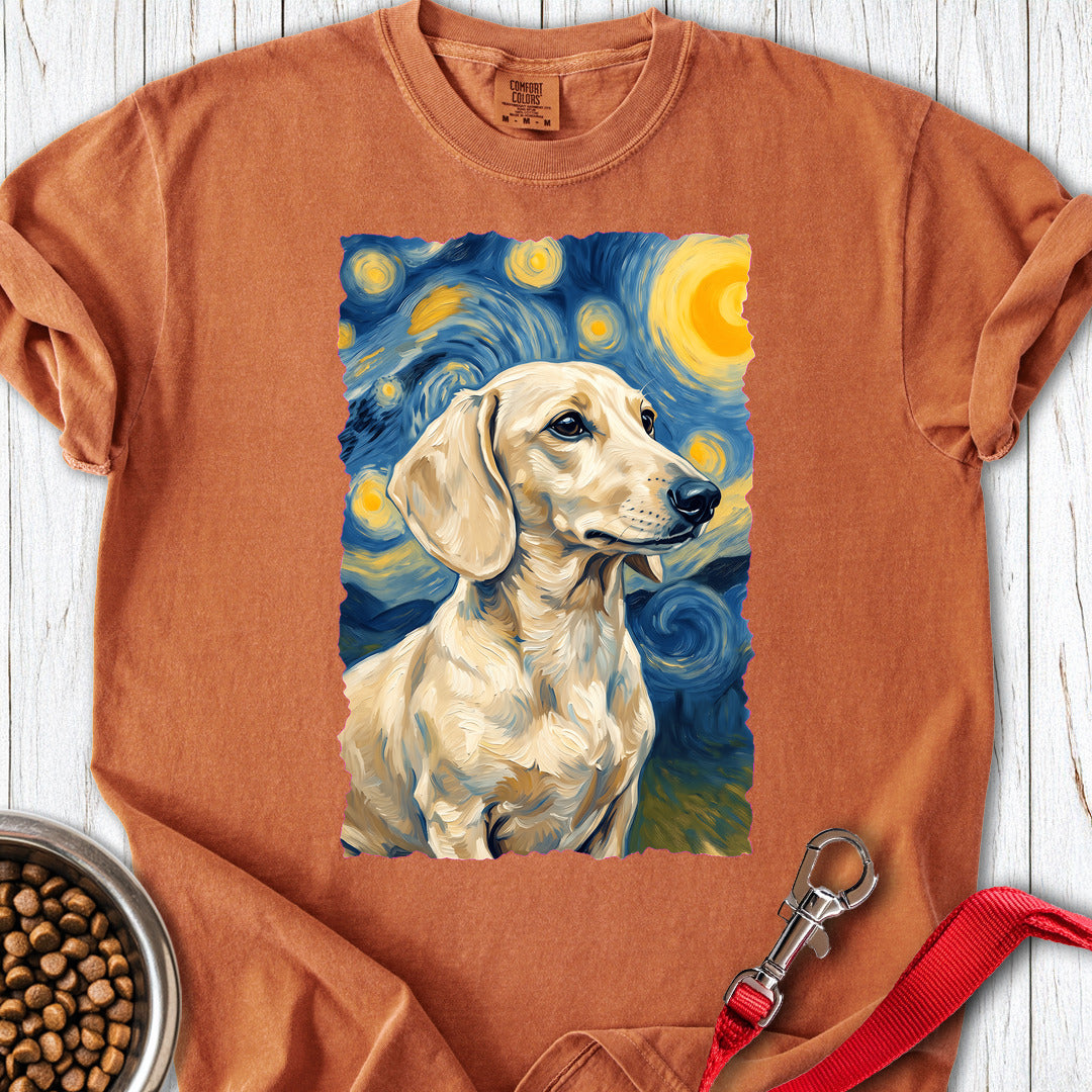 Dachshund Van Gogh Cream Premium Tee — Yam