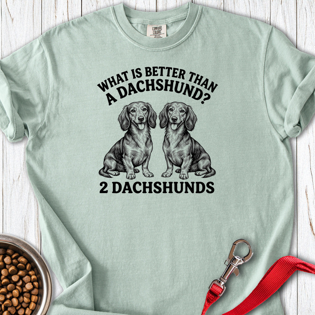 Dachshund What Is Better Than One Premium Tee — Bay