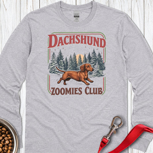 Dachshund Zoomies Club Long Sleeve Sport Grey