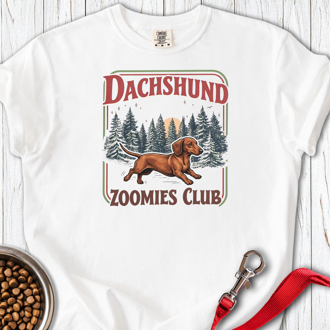 Dachshund Zoomies Club Premium Tee White