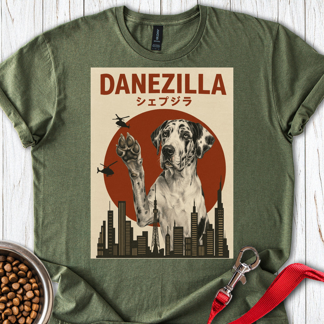 Danezilla Harlequin Great Dane Military Green
