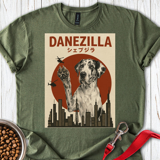Danezilla Harlequin Great Dane Military Green