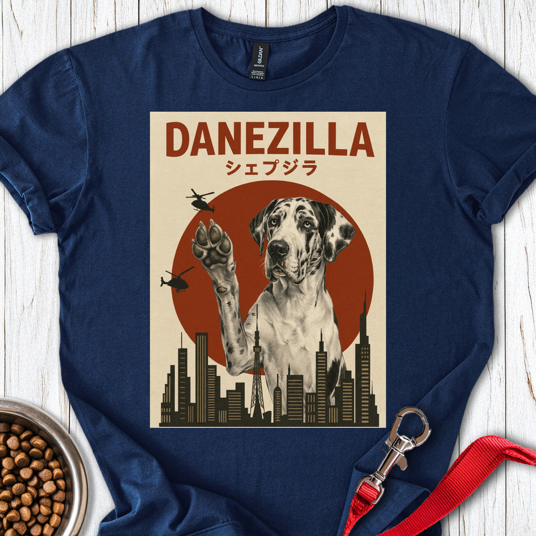 Danezilla Harlequin Great Dane Navy