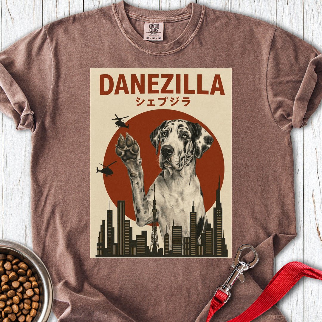 Danezilla Harlequin Great Dane Premium Tee — Espresso